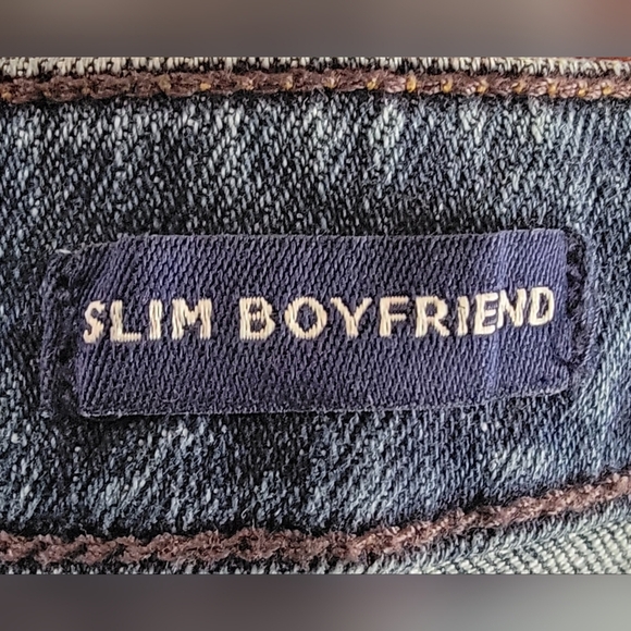 Chaps Slim Boyfriend Blue Jeans Medium Wash High Rise CDCHB0121-WAL 14 32 - Picture 3 of 11